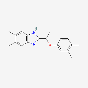 molecular formula C19H22N2O B14984389 2-[1-(3,4-dimethylphenoxy)ethyl]-5,6-dimethyl-1H-benzimidazole 