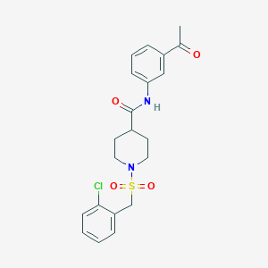 N-(3-acetylphenyl)-1-[(2-chlorobenzyl)sulfonyl]piperidine-4-carboxamide