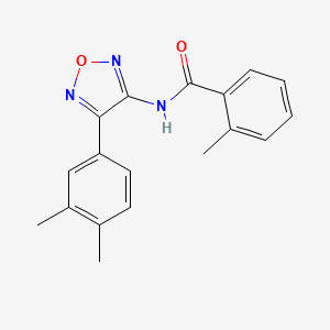 N-[4-(3,4-dimethylphenyl)-1,2,5-oxadiazol-3-yl]-2-methylbenzamide