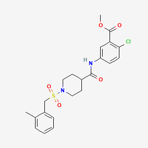 Methyl 2-chloro-5-[({1-[(2-methylbenzyl)sulfonyl]piperidin-4-yl}carbonyl)amino]benzoate