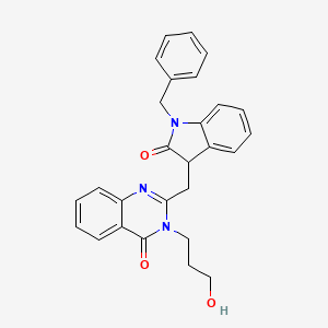 2-[(1-benzyl-2-oxo-2,3-dihydro-1H-indol-3-yl)methyl]-3-(3-hydroxypropyl)quinazolin-4(3H)-one