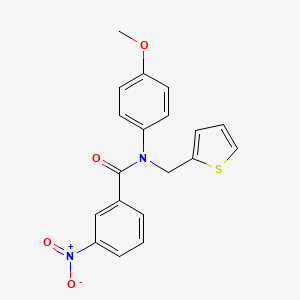 N-(4-methoxyphenyl)-3-nitro-N-(thiophen-2-ylmethyl)benzamide