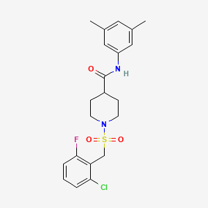 molecular formula C21H24ClFN2O3S B14984453 1-[(2-chloro-6-fluorobenzyl)sulfonyl]-N-(3,5-dimethylphenyl)piperidine-4-carboxamide 