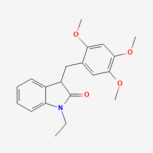 molecular formula C20H23NO4 B14984460 1-ethyl-3-(2,4,5-trimethoxybenzyl)-1,3-dihydro-2H-indol-2-one 