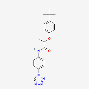 molecular formula C20H23N5O2 B14984492 2-(4-tert-butylphenoxy)-N-[4-(1H-tetrazol-1-yl)phenyl]propanamide 