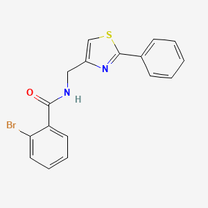 2-bromo-N-[(2-phenyl-1,3-thiazol-4-yl)methyl]benzamide