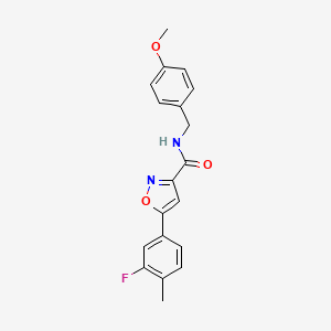 5-(3-fluoro-4-methylphenyl)-N-(4-methoxybenzyl)-1,2-oxazole-3-carboxamide