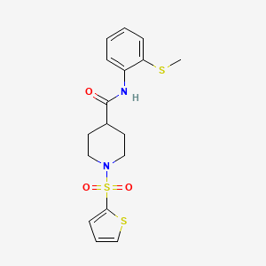 N-[2-(methylsulfanyl)phenyl]-1-(thiophen-2-ylsulfonyl)piperidine-4-carboxamide