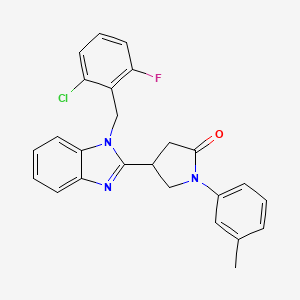 4-[1-(2-chloro-6-fluorobenzyl)-1H-benzimidazol-2-yl]-1-(3-methylphenyl)pyrrolidin-2-one