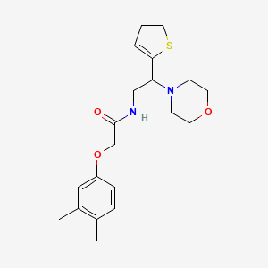 2-(3,4-dimethylphenoxy)-N-[2-(morpholin-4-yl)-2-(thiophen-2-yl)ethyl]acetamide