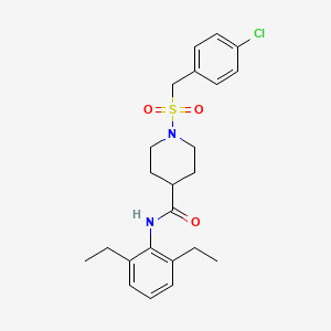 1-[(4-chlorobenzyl)sulfonyl]-N-(2,6-diethylphenyl)piperidine-4-carboxamide