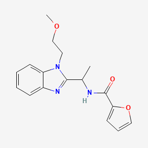 molecular formula C17H19N3O3 B14984571 N-{1-[1-(2-methoxyethyl)-1H-benzimidazol-2-yl]ethyl}furan-2-carboxamide 