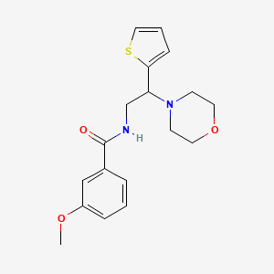 3-methoxy-N-[2-(morpholin-4-yl)-2-(thiophen-2-yl)ethyl]benzamide