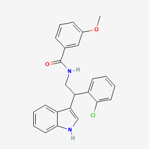 N-[2-(2-chlorophenyl)-2-(1H-indol-3-yl)ethyl]-3-methoxybenzamide