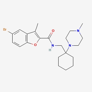 5-bromo-3-methyl-N-{[1-(4-methylpiperazin-1-yl)cyclohexyl]methyl}-1-benzofuran-2-carboxamide