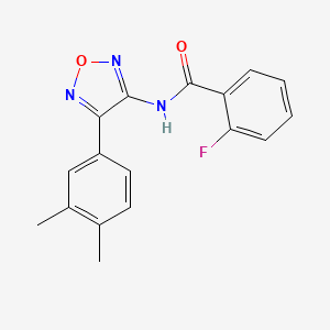 molecular formula C17H14FN3O2 B14984619 N-[4-(3,4-dimethylphenyl)-1,2,5-oxadiazol-3-yl]-2-fluorobenzamide 