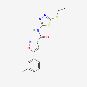 5-(3,4-dimethylphenyl)-N-[5-(ethylsulfanyl)-1,3,4-thiadiazol-2-yl]-1,2-oxazole-3-carboxamide