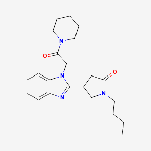 1-butyl-4-{1-[2-oxo-2-(piperidin-1-yl)ethyl]-1H-benzimidazol-2-yl}pyrrolidin-2-one