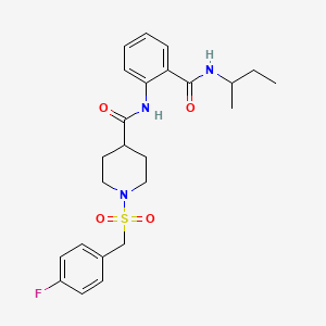 molecular formula C24H30FN3O4S B14984644 N-[2-(butan-2-ylcarbamoyl)phenyl]-1-[(4-fluorobenzyl)sulfonyl]piperidine-4-carboxamide 