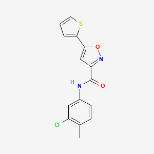 N-(3-chloro-4-methylphenyl)-5-(thiophen-2-yl)-1,2-oxazole-3-carboxamide