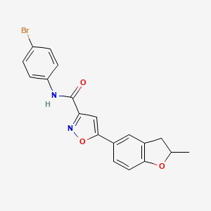 N-(4-bromophenyl)-5-(2-methyl-2,3-dihydro-1-benzofuran-5-yl)-1,2-oxazole-3-carboxamide