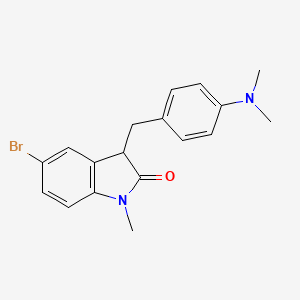 molecular formula C18H19BrN2O B14984658 5-bromo-3-[4-(dimethylamino)benzyl]-1-methyl-1,3-dihydro-2H-indol-2-one 