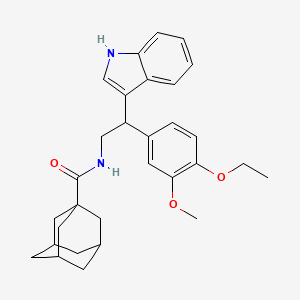 N-[2-(4-ethoxy-3-methoxyphenyl)-2-(1H-indol-3-yl)ethyl]adamantane-1-carboxamide