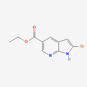molecular formula C10H9BrN2O2 B1498468 ethyl 2-bromo-1H-pyrrolo[2,3-b]pyridine-5-carboxylate CAS No. 1150617-98-3