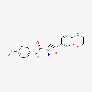 5-(2,3-dihydro-1,4-benzodioxin-6-yl)-N-(4-methoxyphenyl)-1,2-oxazole-3-carboxamide