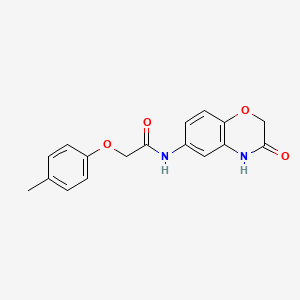 2-(4-methylphenoxy)-N-(3-oxo-3,4-dihydro-2H-1,4-benzoxazin-6-yl)acetamide