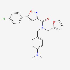 5-(4-chlorophenyl)-N-[4-(dimethylamino)benzyl]-N-(furan-2-ylmethyl)-1,2-oxazole-3-carboxamide