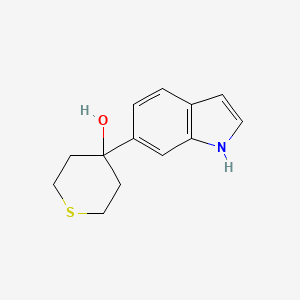 molecular formula C13H15NOS B1498470 4-(1H-Indol-6-YL)-tetrahydro-2H-thiopyran-4-OL CAS No. 885273-18-7