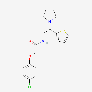 2-(4-chlorophenoxy)-N-[2-(pyrrolidin-1-yl)-2-(thiophen-2-yl)ethyl]acetamide