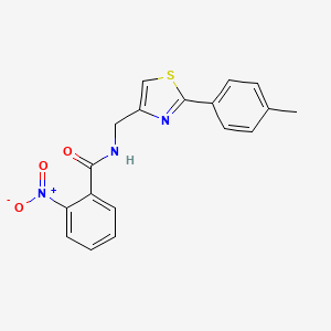 molecular formula C18H15N3O3S B14984739 N-{[2-(4-methylphenyl)-1,3-thiazol-4-yl]methyl}-2-nitrobenzamide 