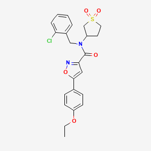 molecular formula C23H23ClN2O5S B14984748 N-(2-chlorobenzyl)-N-(1,1-dioxidotetrahydrothiophen-3-yl)-5-(4-ethoxyphenyl)-1,2-oxazole-3-carboxamide 