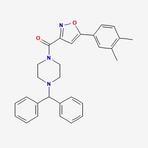 molecular formula C29H29N3O2 B14984763 [5-(3,4-Dimethylphenyl)-1,2-oxazol-3-yl][4-(diphenylmethyl)piperazin-1-yl]methanone 