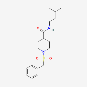 1-(benzylsulfonyl)-N-(3-methylbutyl)piperidine-4-carboxamide