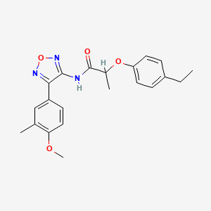 molecular formula C21H23N3O4 B14984771 2-(4-ethylphenoxy)-N-[4-(4-methoxy-3-methylphenyl)-1,2,5-oxadiazol-3-yl]propanamide 