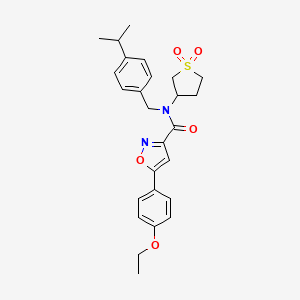 N-(1,1-dioxidotetrahydrothiophen-3-yl)-5-(4-ethoxyphenyl)-N-[4-(propan-2-yl)benzyl]-1,2-oxazole-3-carboxamide