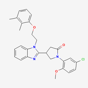 1-(5-chloro-2-methoxyphenyl)-4-{1-[2-(2,3-dimethylphenoxy)ethyl]-1H-benzimidazol-2-yl}pyrrolidin-2-one