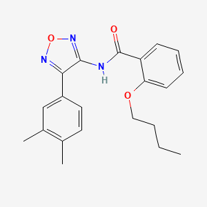 molecular formula C21H23N3O3 B14984837 2-butoxy-N-[4-(3,4-dimethylphenyl)-1,2,5-oxadiazol-3-yl]benzamide 