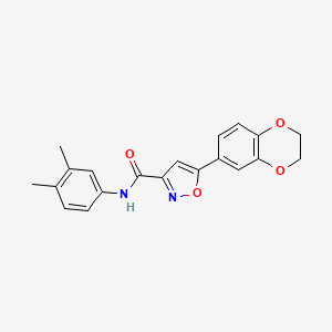 5-(2,3-dihydro-1,4-benzodioxin-6-yl)-N-(3,4-dimethylphenyl)-1,2-oxazole-3-carboxamide