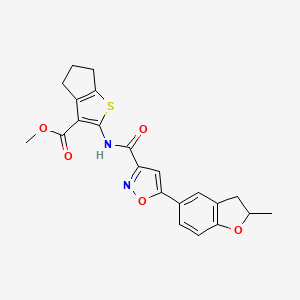 methyl 2-({[5-(2-methyl-2,3-dihydro-1-benzofuran-5-yl)-1,2-oxazol-3-yl]carbonyl}amino)-5,6-dihydro-4H-cyclopenta[b]thiophene-3-carboxylate