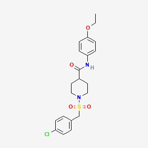 1-[(4-chlorobenzyl)sulfonyl]-N-(4-ethoxyphenyl)piperidine-4-carboxamide