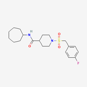 N-cycloheptyl-1-[(4-fluorobenzyl)sulfonyl]piperidine-4-carboxamide