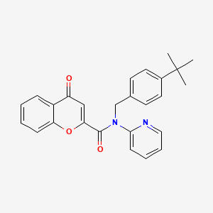 molecular formula C26H24N2O3 B14984951 N-(4-tert-butylbenzyl)-4-oxo-N-(pyridin-2-yl)-4H-chromene-2-carboxamide 