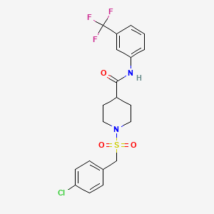 1-[(4-chlorobenzyl)sulfonyl]-N-[3-(trifluoromethyl)phenyl]piperidine-4-carboxamide