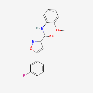 5-(3-fluoro-4-methylphenyl)-N-(2-methoxyphenyl)-1,2-oxazole-3-carboxamide