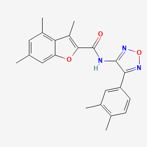 N-[4-(3,4-dimethylphenyl)-1,2,5-oxadiazol-3-yl]-3,4,6-trimethyl-1-benzofuran-2-carboxamide