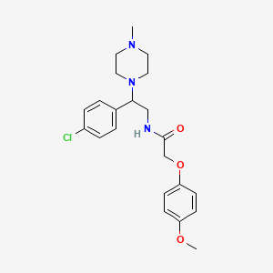 N-[2-(4-chlorophenyl)-2-(4-methylpiperazin-1-yl)ethyl]-2-(4-methoxyphenoxy)acetamide